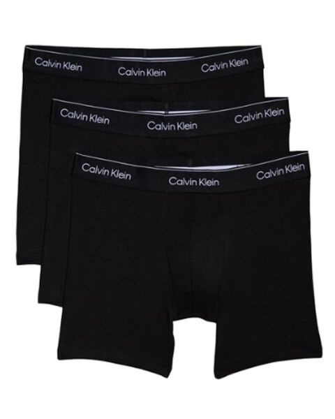 Calvin Klein Extra-Soft Cotton Stretch Boxer Brief 3-Pak Sort Str. L