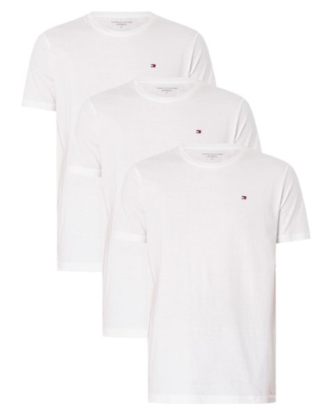 Tommy Hilfiger Cotton Crew Neck Tee 3-Pack Hvid Str. L