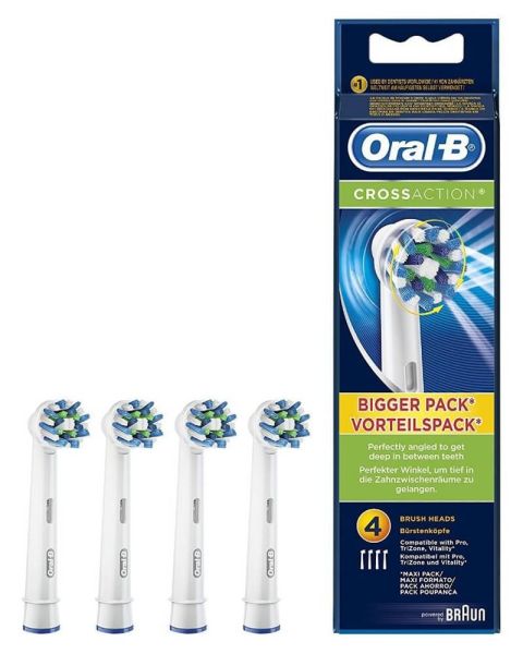 Oral B CrossAction 4pak Børstehoveder